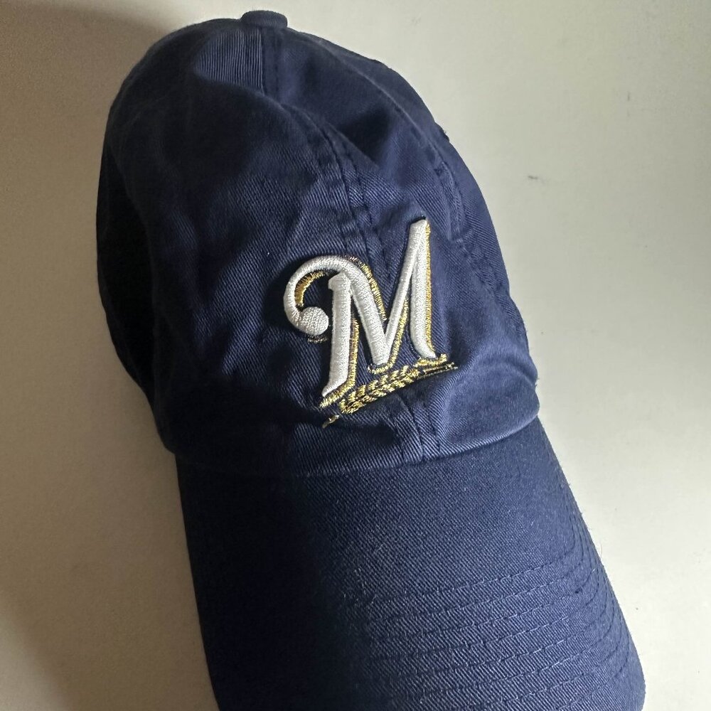 Milwaukee Brewers Hat Cap Navy Blue Nike Adjustable Strapback Dad Hat